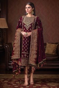Gul Ahmed Fancy Winter Velvet Dresses & Shawls Collection