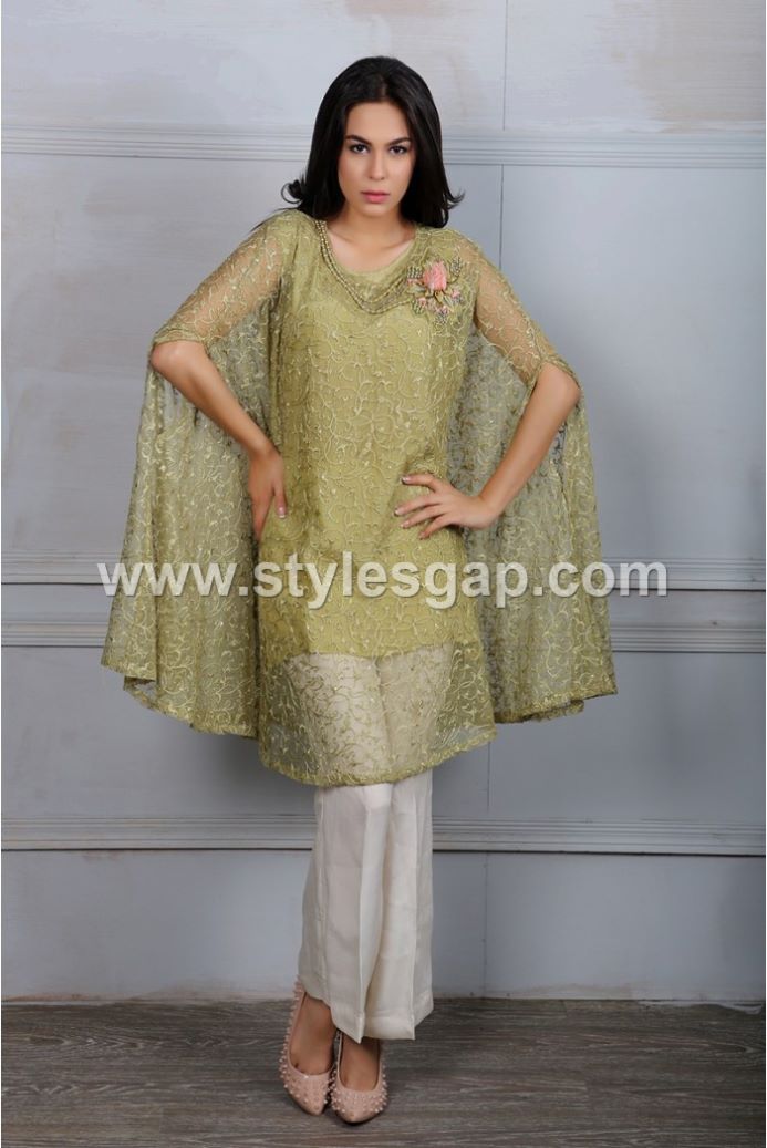 Buy Ready to Wear Cape Sleeve Zardosi Work Indian Gowns Online for Women in  USA