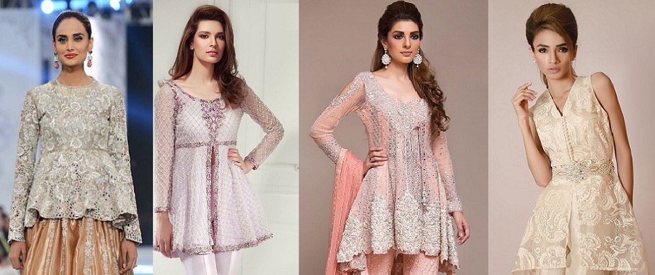 peplum designer dresses pakistani