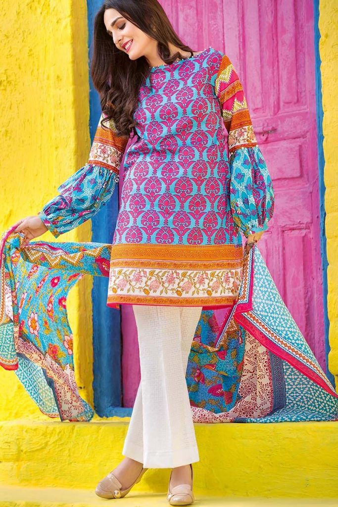 Gul Ahmed Printed Summer Lawn Dresses Collection 20182019 (12