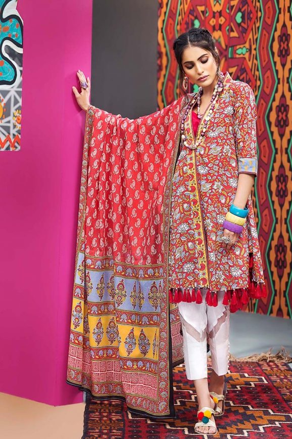 Gul Ahmed Printed Summer Lawn Dresses Collection 2018-2019