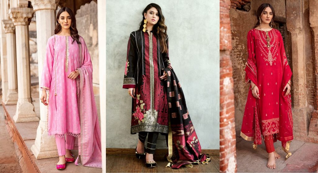 gul ahmed red suit