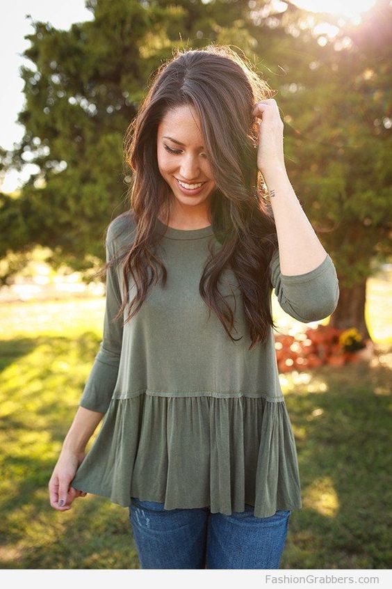 short frock and jeans