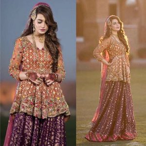 party wear short frock with sharara