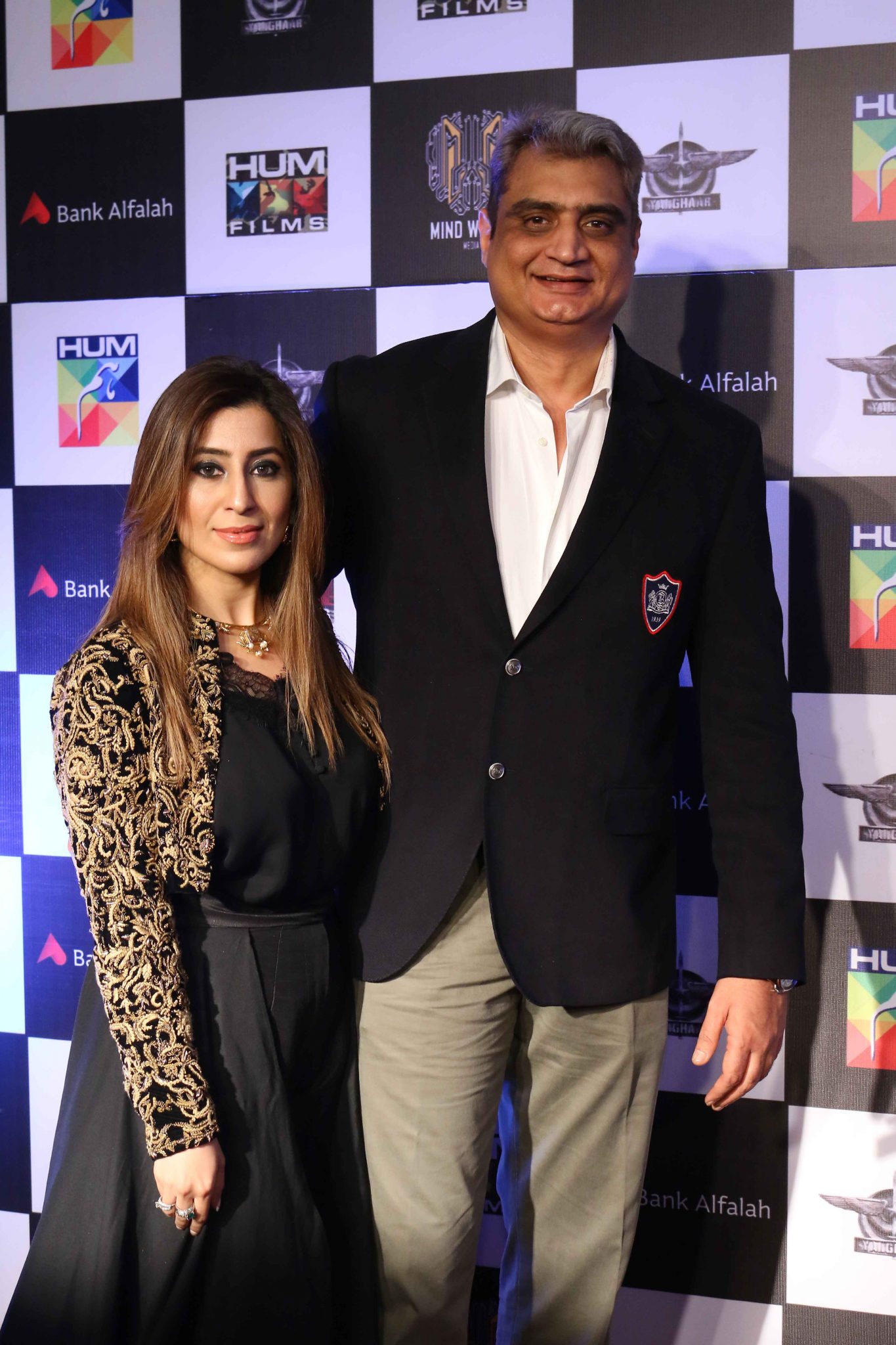 Mr. and Mrs. Hassan Rana at Trailer Launch & Press Conference of Biggest Pakistani Movie Yalghaar