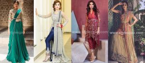 Pakistani Waist Belt Dresses Designs Party Wedding 2024 Styles