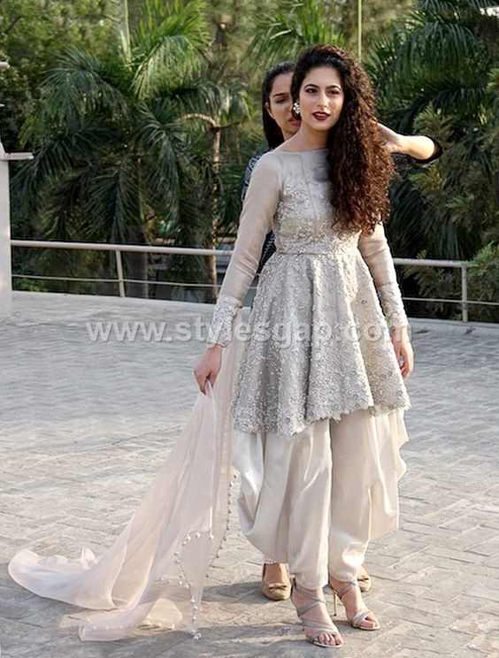 Pakistani Waist Belt Dresses Designs Party Wedding 2024 Styles