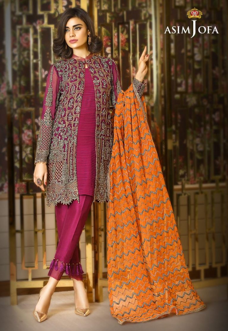 embroidered chiffon asim jofa party wear with prices