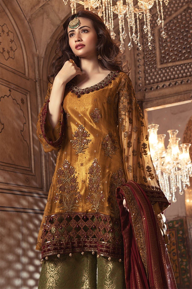 maria b orange dress