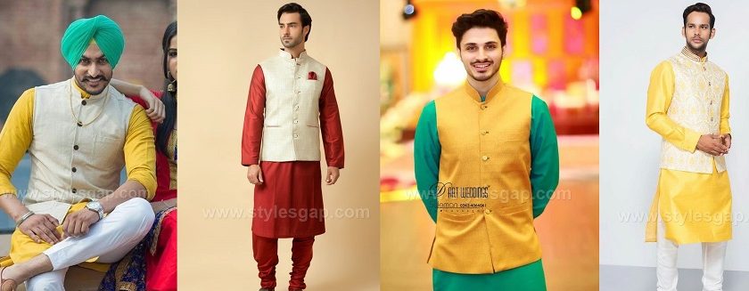 Latest Men Mehndi Dresses Kurta Shalwar Kameez Designs 2017-18