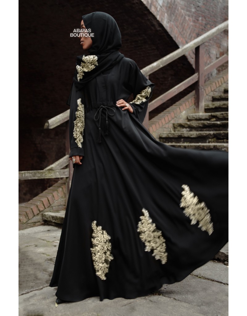 Fancy Lace Embroidered Abaya  Designs Latest Collection 