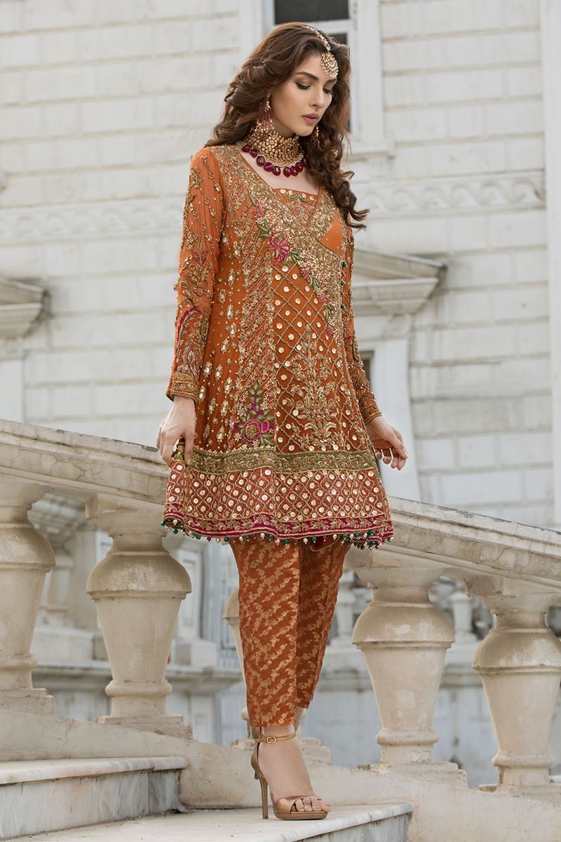 Pakistani Party Wear Embroidered Shirts 22 23 Latest Designs