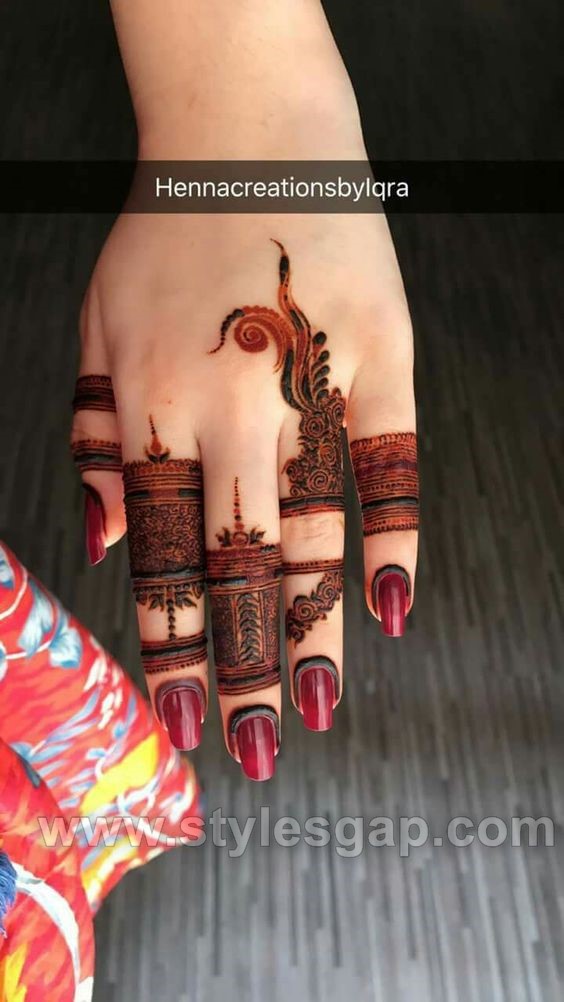 Beautiful Easy Finger Mehndi Designs 21 22 Styles