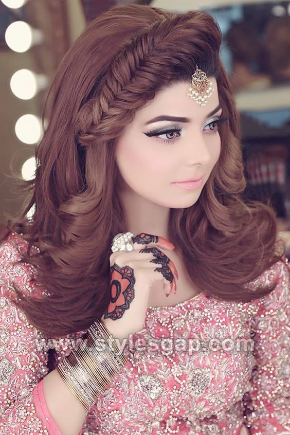 Pakistani Bridal Hairstyles 2014-2015 for Walima Party and Receptions ~  She9 | Change the Life Style