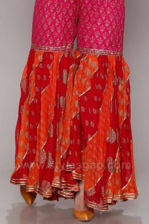 golden gharara pants