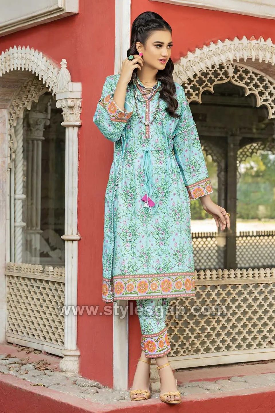 Latest Summer Single Printed Dresses Digital Floral Designs 5