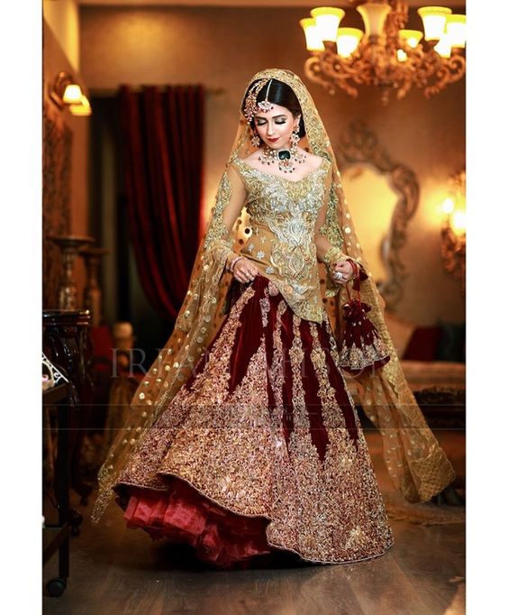 latest velvet bridal lehenga