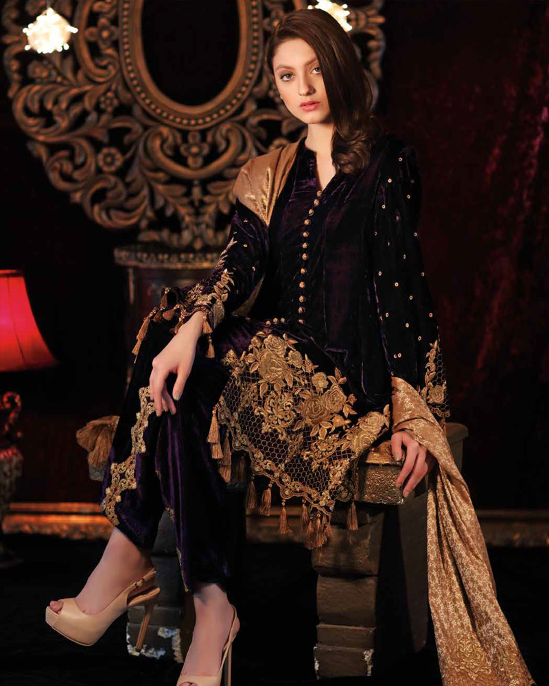 Winter Velvet  Dresses  Designs  Latest Trends Collection 