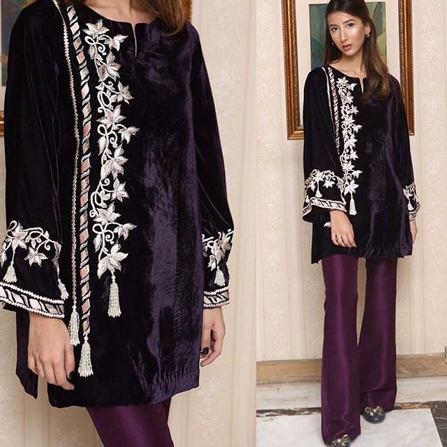 Winter Velvet  Dresses  Designs  Latest Trends Collection 