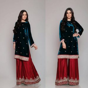 Velvet Shirt Trousers Winter Velvet Dresses  Designs 