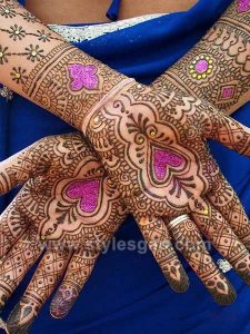 Indian Style Glitter Mehndi Designs (19)