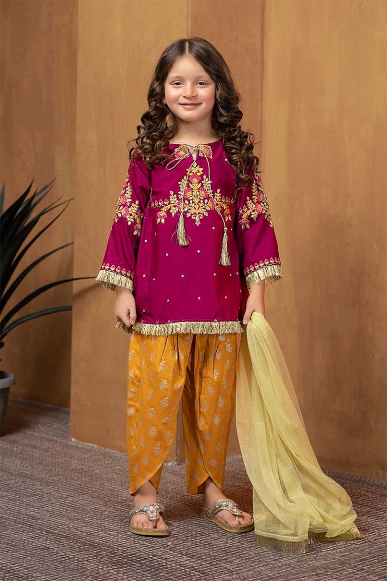 Maria B Fancy Kids Desi Dresses Designs for Girls 2024 Collection