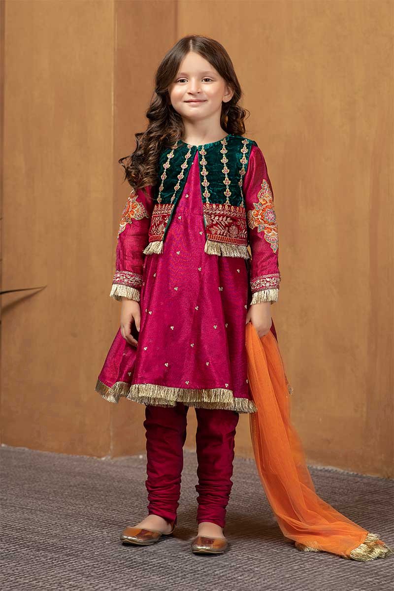 Maria B Fancy Kids Desi Dresses Designs for Girls 2024 Collection