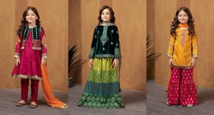 Maria B Fancy Kids Desi Dresses Designs for Girls 2024 Collection