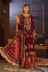 Foil weaved organza jacquard dupatta