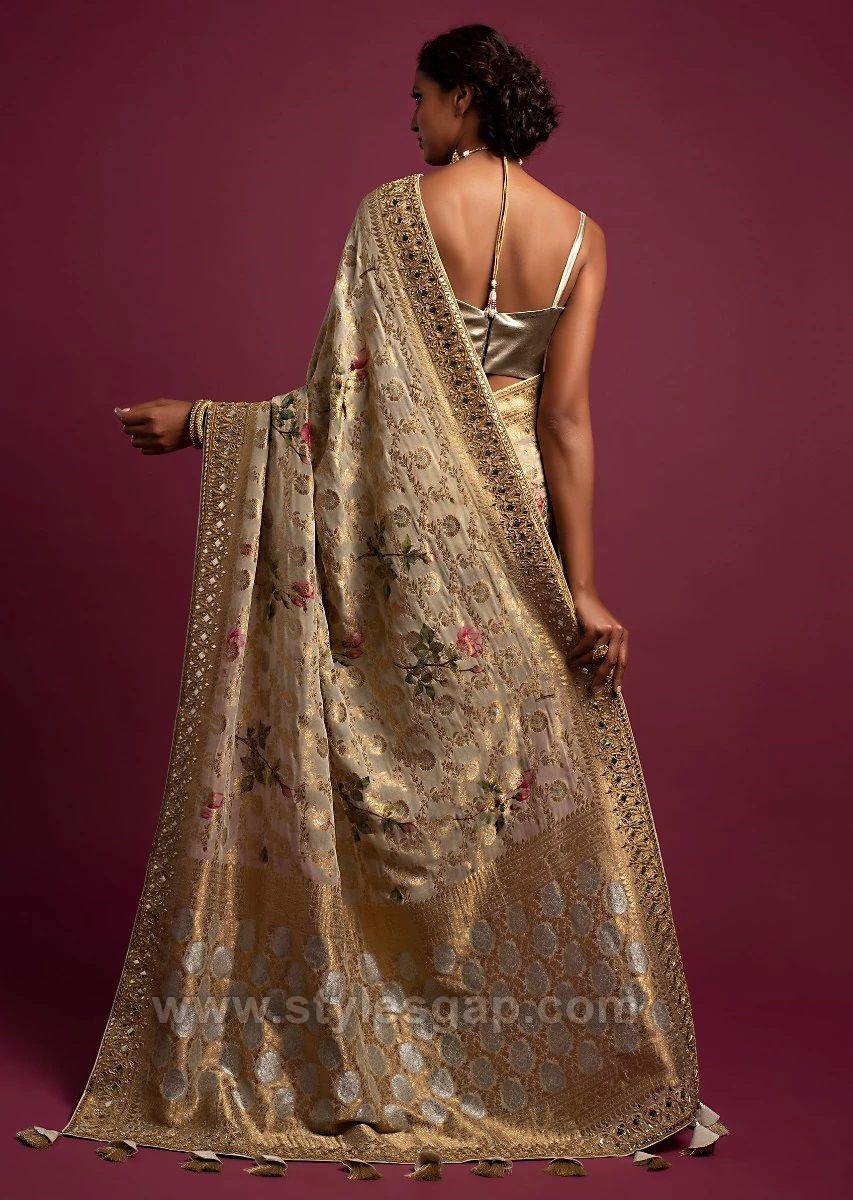 Latest Indian Party Wear Fancy Sarees Designs Collection (28) 