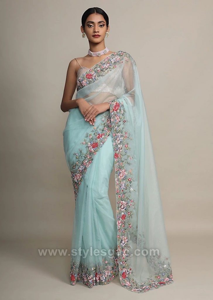Latest Indian Party Wear Fancy Sarees Designs 202425 Collection