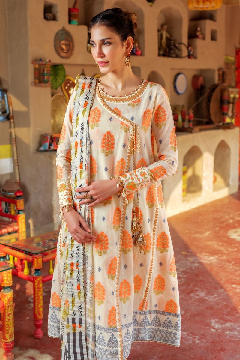 chunri print frock suit