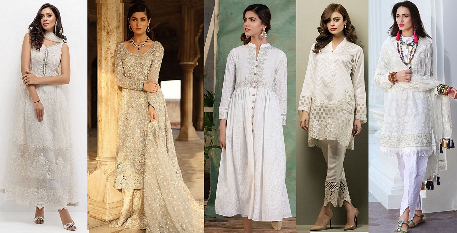 white salwar kameez designs female