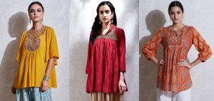 Indian Stylish Tunics Kurtis Ritu Kumar Collection 2023-24 Designs