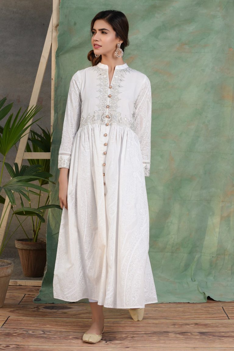 spring and summer white frocks