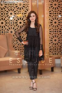 Asian Pakistani Black Color Dresses Combination Collection
