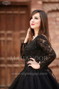 Asian Pakistani Black Color Dresses Combination Collection