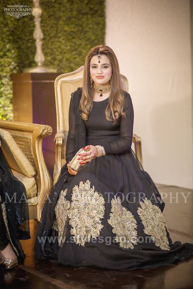 Black Maxi Designs - Asian Pakistani Black Color Dresses Combination (6