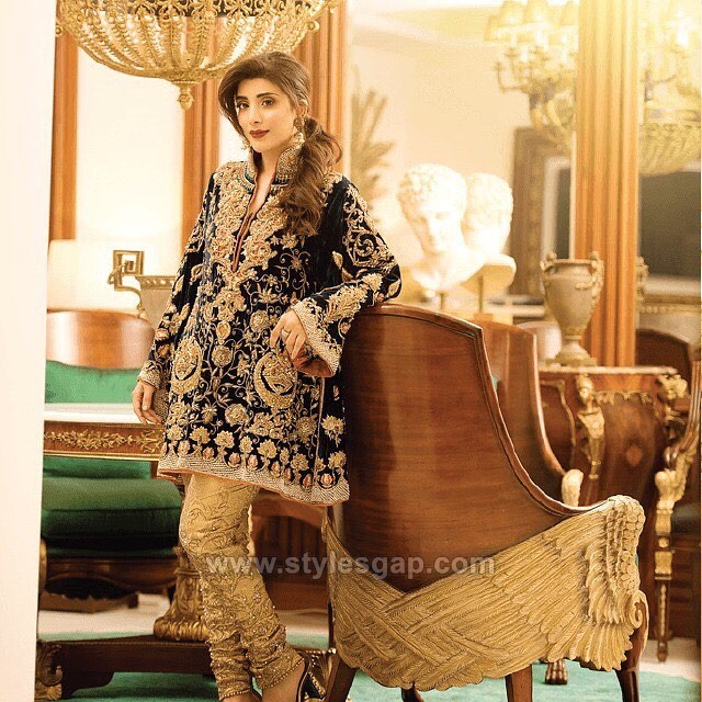 Asian Pakistani Black Color Dresses Combination Collection