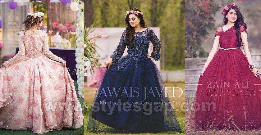 Latest Beautiful Pakistani Bridal Shower Dresses Ideas & Designs Collection