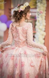 Latest Pink Color Bridal Shower Dresses & Frocks