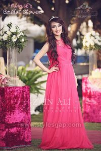 Latest Pink Color Bridal Shower Dresses & Frocks