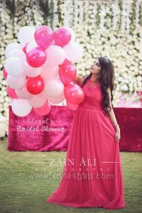 Latest Pink Color Bridal Shower Dresses & Frocks