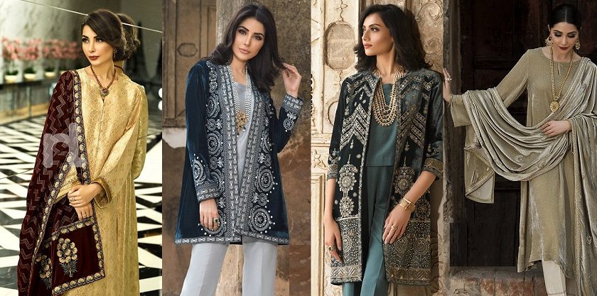 Nishat Linen Pakistani Winter Formal Dresses Designs 2019-2020