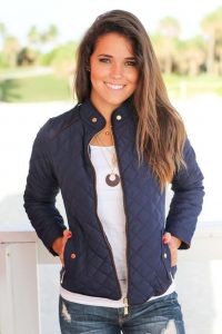 royal blue quilted jacket