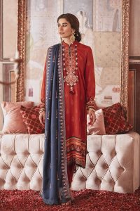 Cross Stitch Winter Printed Embroidered Dresses