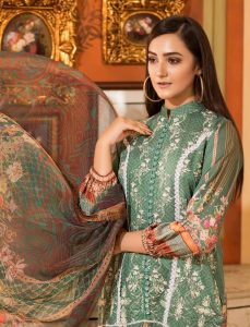 green and white Beautiful Winter Dresses