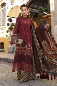 Maria B Latest Winter Linen Dresses Fancy Shawl