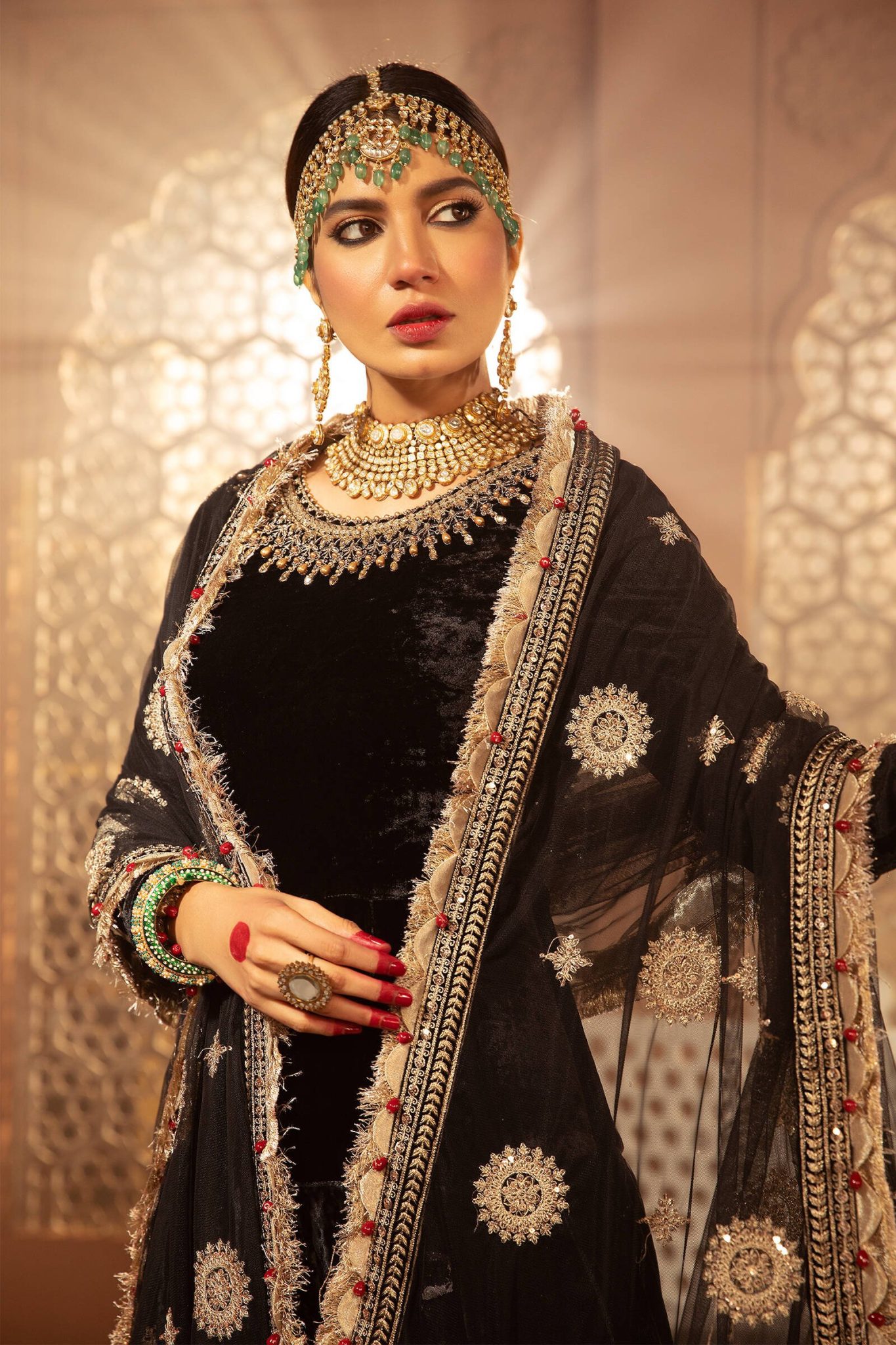 Maria b velvet formal winter party wear dresses 2025