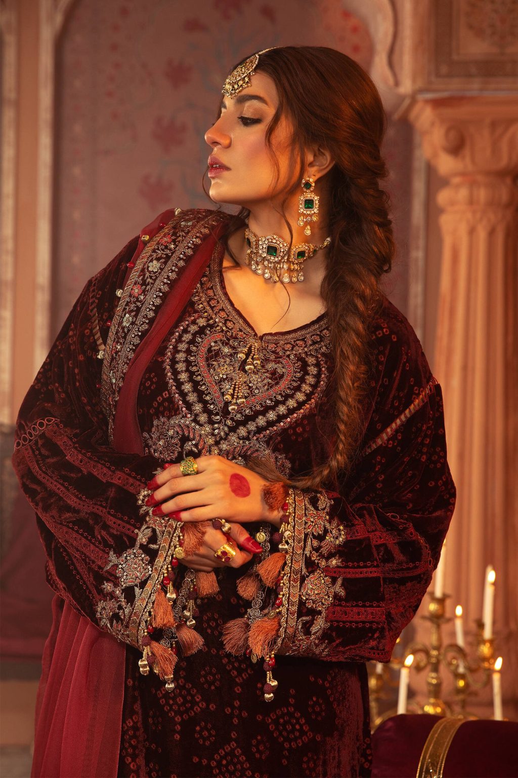 Maria b velvet formal winter party wear dresses 2025